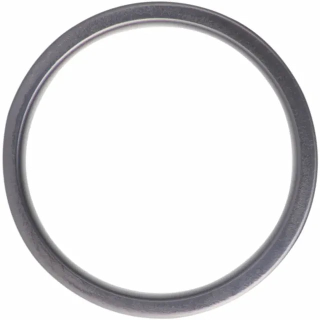 Zirconium Flat Comfort Fit Band with Megalodon & Meteorite Inlay 8mm Size 10
