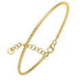 Diamond Cut Stackable Bangle Bracelet with Lobster Clasp