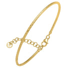 Diamond Cut Stackable Bangle Bracelet with Lobster Clasp