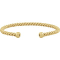14KT Yellow Gold-Filled Twisted Rope Hoop Earrings – Stylish Lightweight
