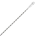 Bead and Bar Chain Anklet Polished Finish