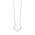 Puffy Heart Pendant Necklace in Sterling Silver