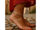 Paperclip Chain Anklet 3mm Polished Finish
