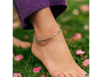 Paperclip Chain Anklet 3mm Polished Finish
