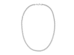Bold Rolo Chain Necklace 5.70mm Rhodium Sterling Silver