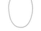 Bold Rolo Chain Necklace 5.70mm Rhodium Sterling Silver