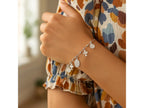 Religious Charm Cross Bracelet in Sterling Silver