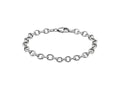 Rhodium Plated Sterling Silver Cable Chain Bracelet