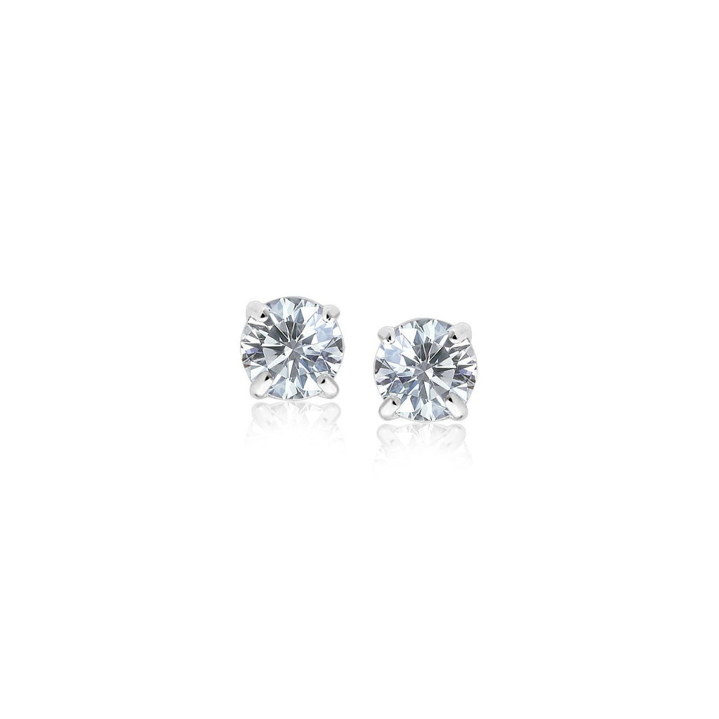 3mm CZ Stud Earrings in Sterling Silver