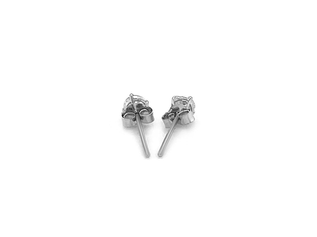 3mm CZ Stud Earrings in Sterling Silver