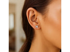 Princess Cut CZ Stud Earrings