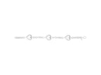 Triple Heart Puffed Bracelet in Rhodium Plated Sterling Silver