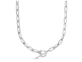 Paperclip Toggle Chain Necklace in Sterling Silver