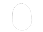 Petite Alternating Paperclip Chain Necklace 3.15mm Rhodium Sterling Silver