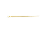 Gold Plated Round Box Chain Necklace 2.10mm Sterling Silver