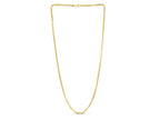Gold Plated Round Box Chain Necklace 2.60mm Sterling Silver