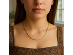Gold Plated Round Box Chain Necklace 2.60mm Sterling Silver