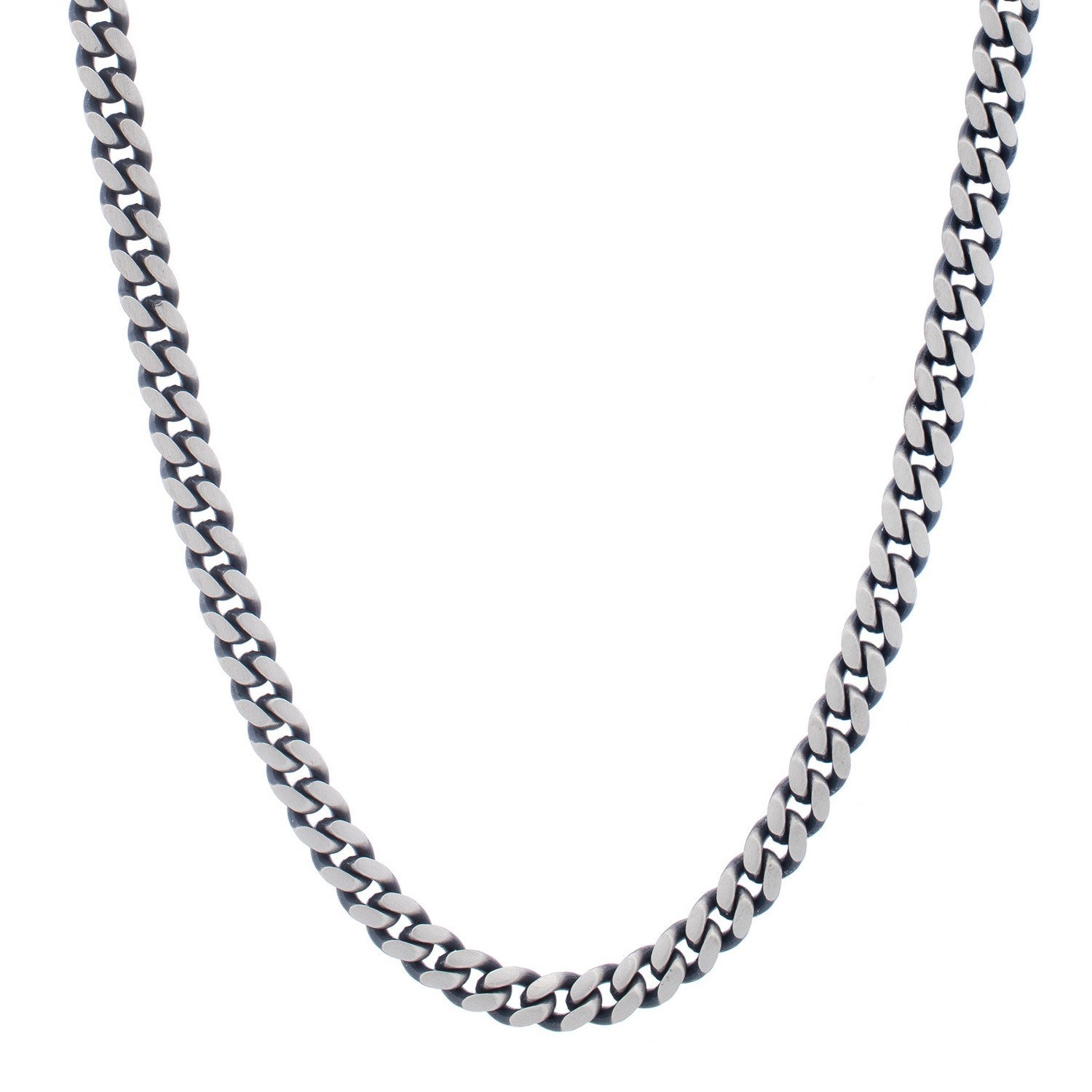 Gunmetal Miami Cuban Link Chain Necklace 7.00mm Sterling Silver