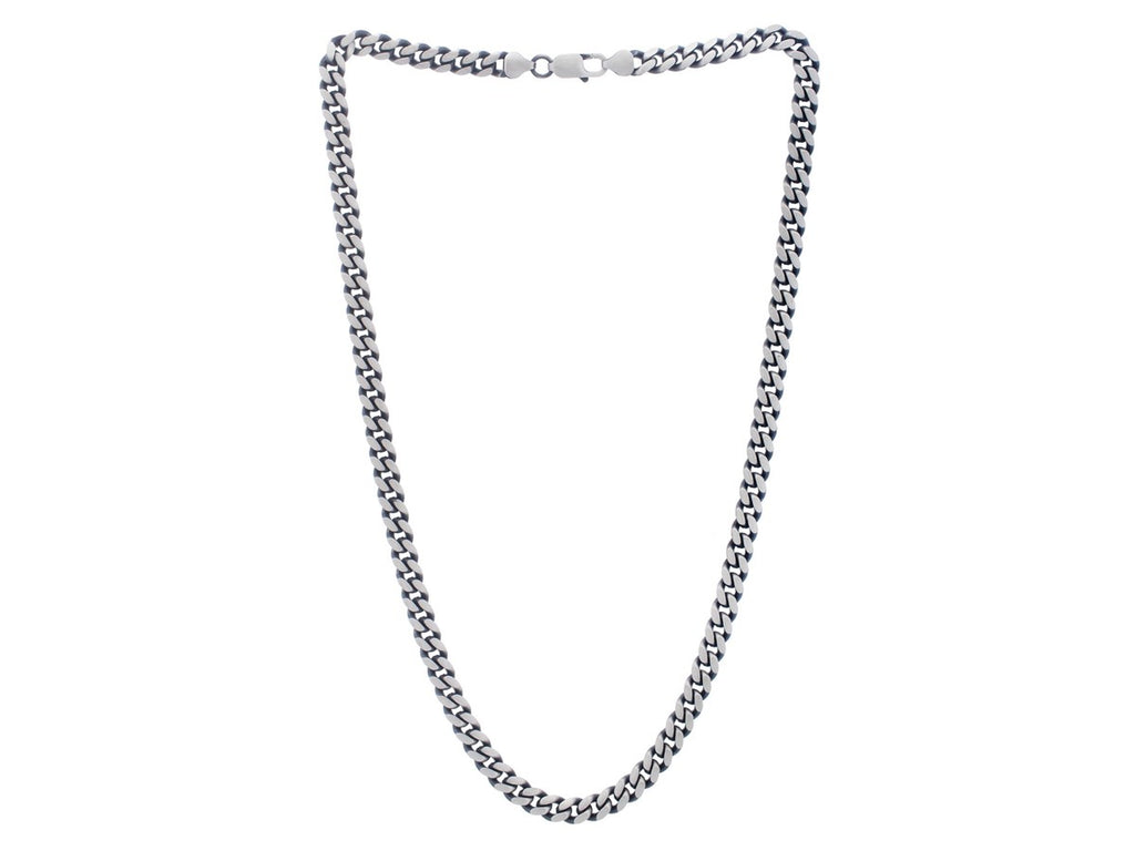Gunmetal Miami Cuban Link Chain Necklace 7.00mm Sterling Silver