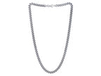 Gunmetal Miami Cuban Link Chain Necklace 7.00mm Sterling Silver