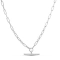 Modern Paperclip Link Sterling Silver Necklace