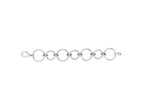 Rhodium Plated Round Link Sterling Silver Bracelet
