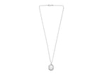 Oval Vine Locket Sterling Silver Necklace