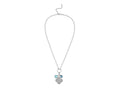 Floral CZ Charm Sterling Silver Necklace