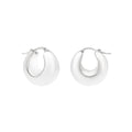 Graduated Sterling Silver Hoop Earrings
