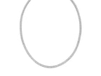 Ice Barrel Chain Necklace 5.00mm Rhodium Sterling Silver
