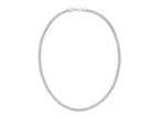 Ice Barrel Chain Necklace 5.00mm Rhodium Sterling Silver