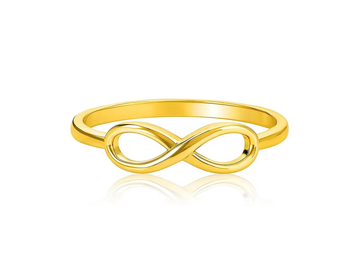 Polished Infinity Symbol Ring