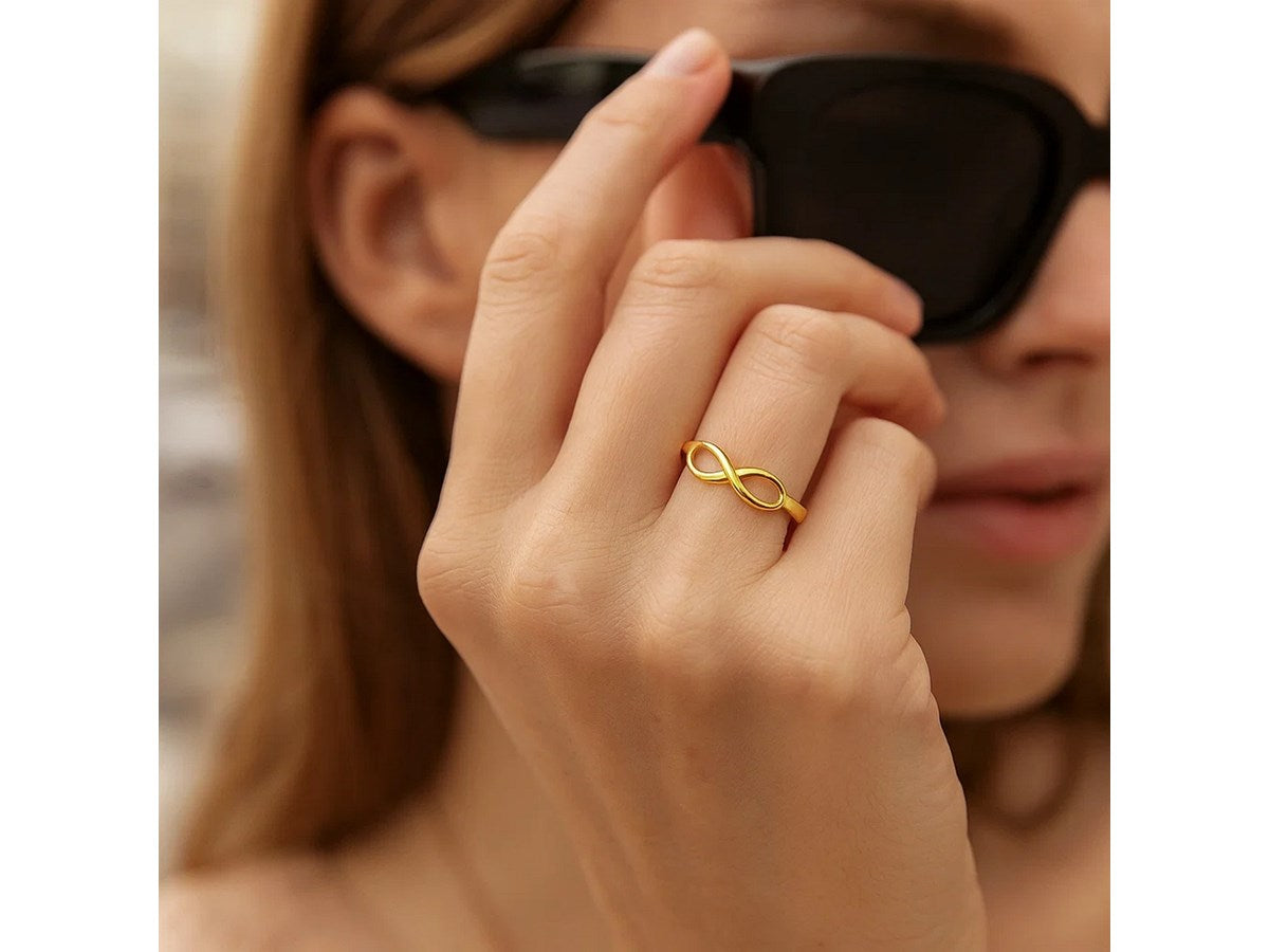Polished Infinity Symbol Ring