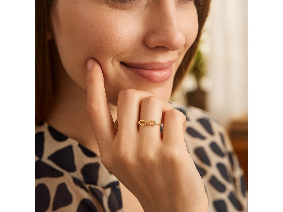Polished Infinity Symbol Ring