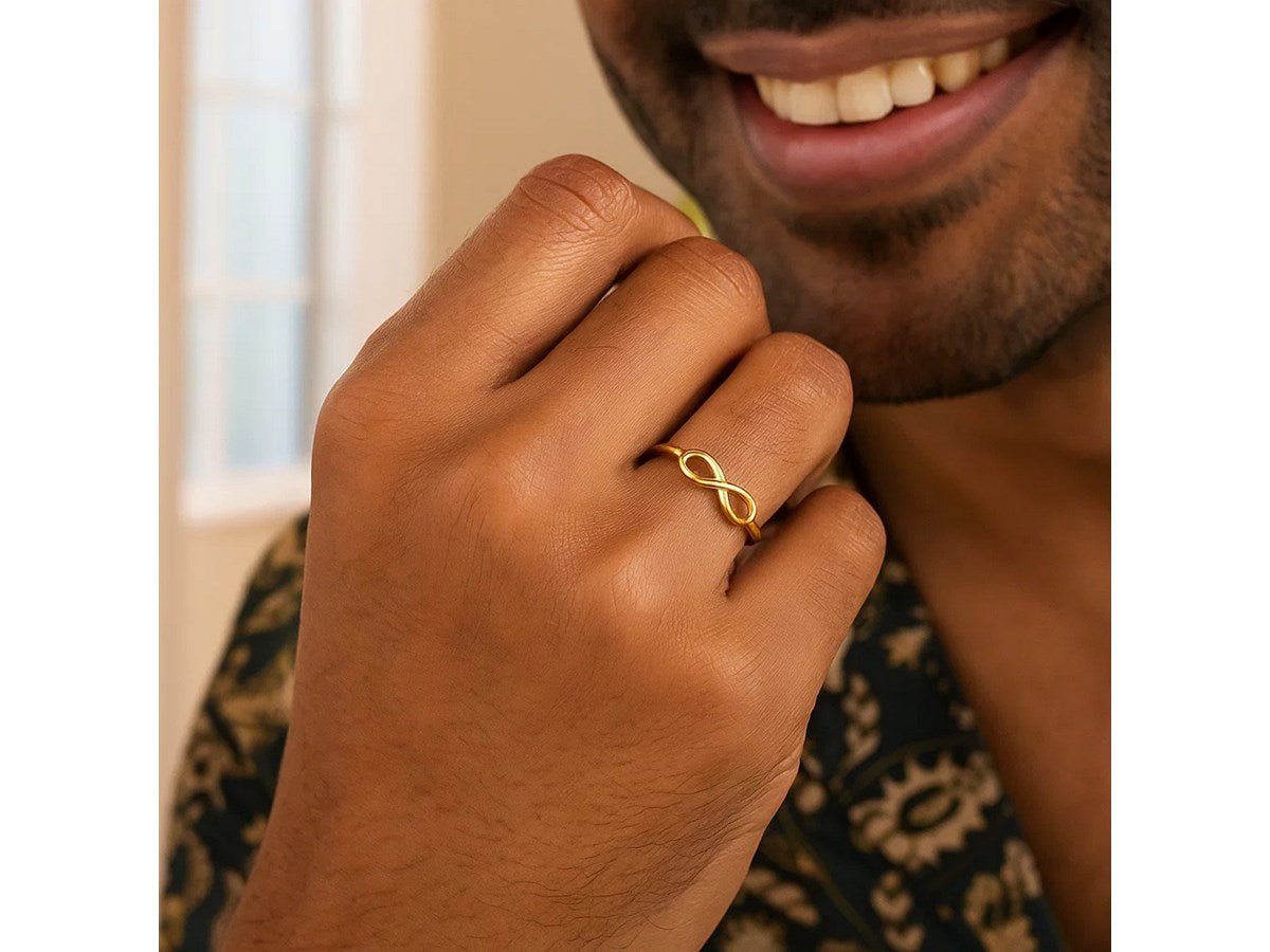 Polished Infinity Symbol Ring