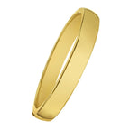 Wide Classic Polished Bangle Bracelet with Box Clasp
