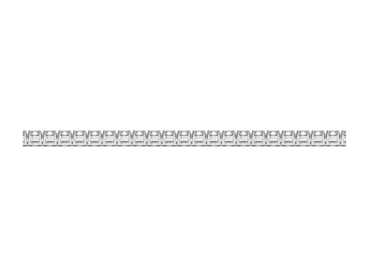 Lab Grown Diamond Tennis Bracelet in 14K White Gold (3 CTTW Round Cut)