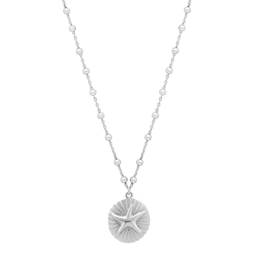 Starfish Medallion Sterling Silver Necklace