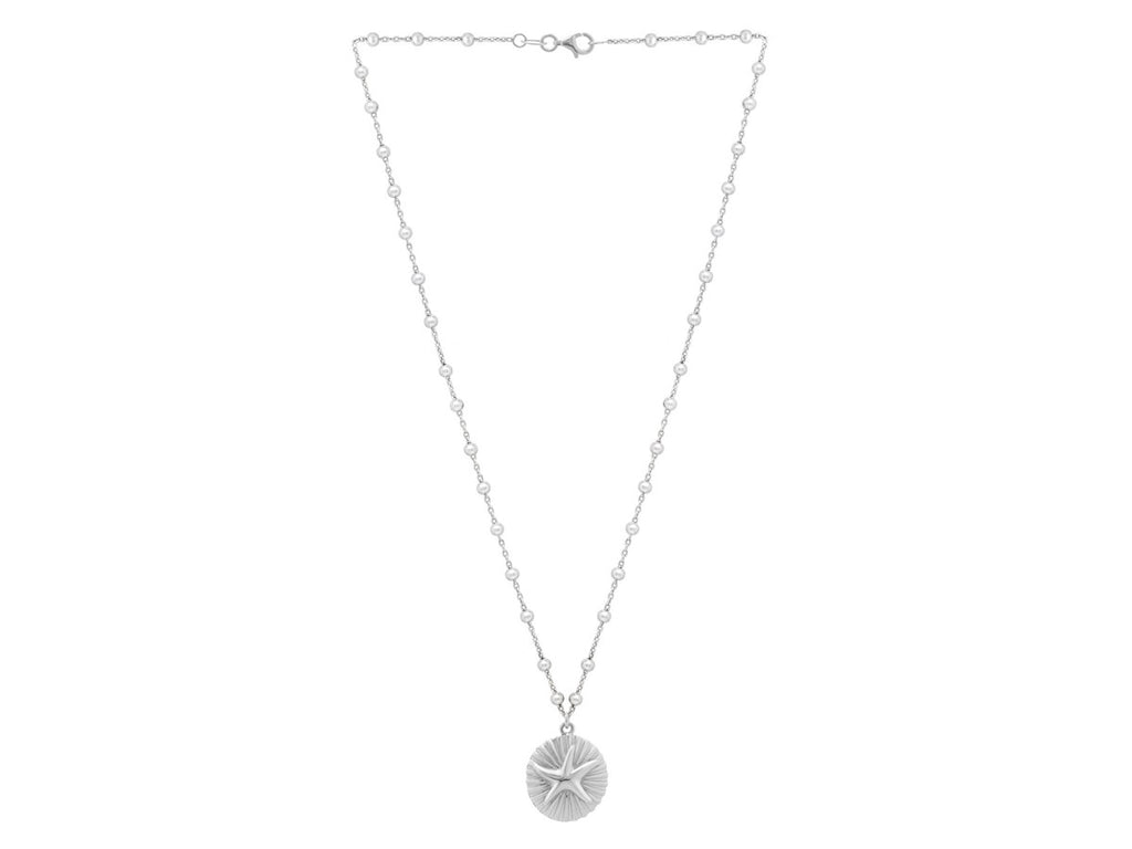 Starfish Medallion Sterling Silver Necklace