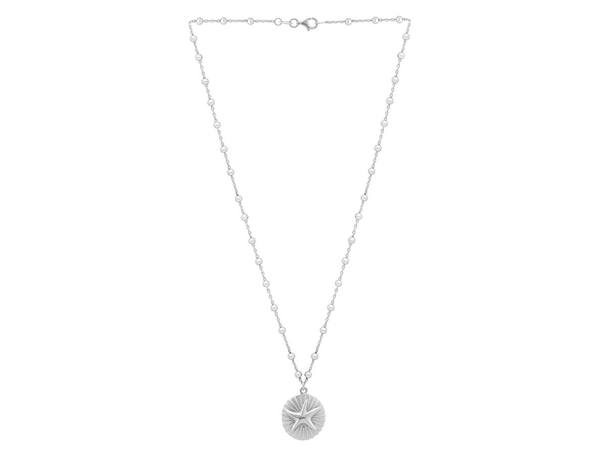 Starfish Medallion Sterling Silver Necklace