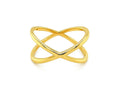 Modern X Profile Statement Ring