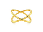 Modern X Profile Statement Ring