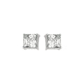 Princess Cut CZ Stud Earrings