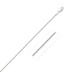 14KT White Gold Round Snake Chain Necklace 0.9mm