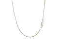 14KT White Gold Round Snake Chain Necklace 0.9mm