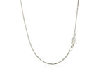 14KT White Gold Round Snake Chain Necklace 0.9mm