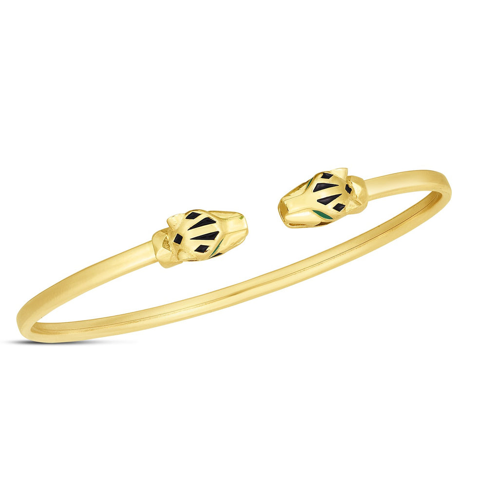 Panther Design High Polish Bangle Bracelet