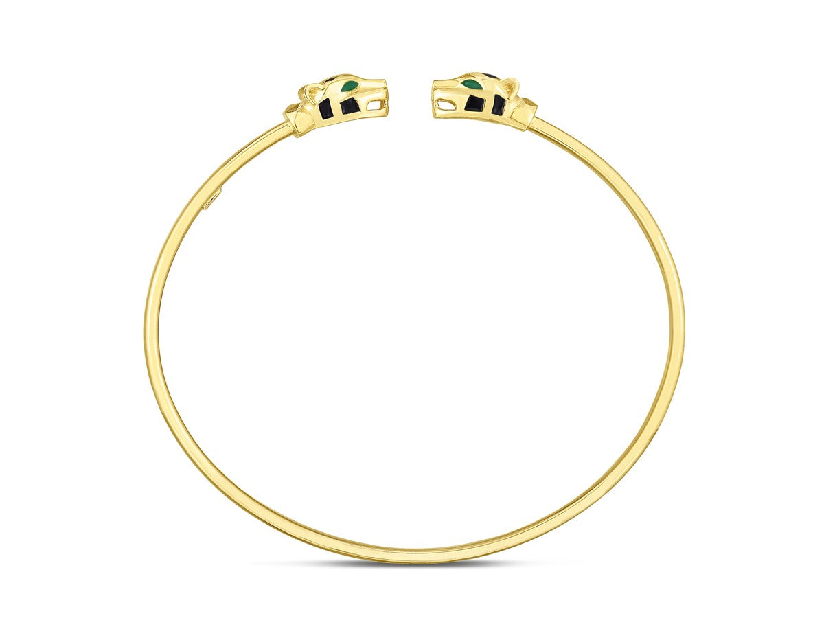 Panther Design High Polish Bangle Bracelet
