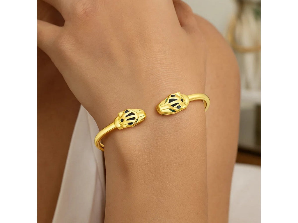 Panther Design High Polish Bangle Bracelet