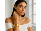 Wide Designer Tapered Cuff Bangle Bracelet